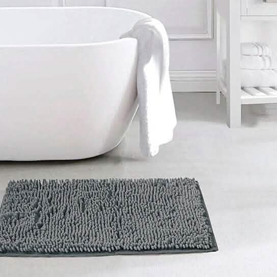 Slip-Resistant Shag Anna Chenille Soft Absorbent Bath Mat Bathroom Rug 17" x 24"