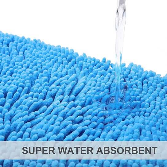 Slip-Resistant Shag Anna Chenille Soft Absorbent Bath Mat Bathroom Rug 17" x 24"