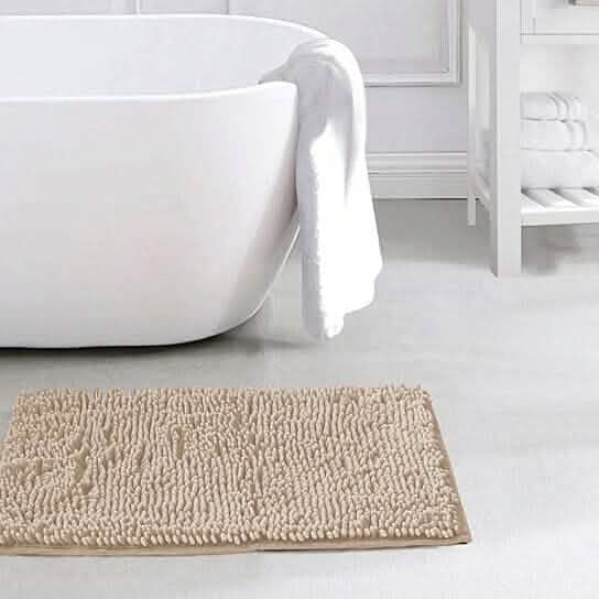 Slip-Resistant Shag Anna Chenille Soft Absorbent Bath Mat Bathroom Rug 17" x 24"
