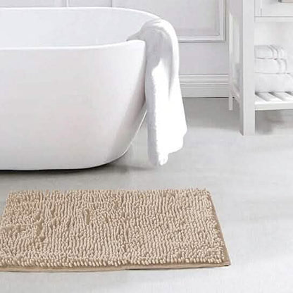 Slip-Resistant Shag Anna Chenille Soft Absorbent Bath Mat Bathroom Rug 17" x 24"