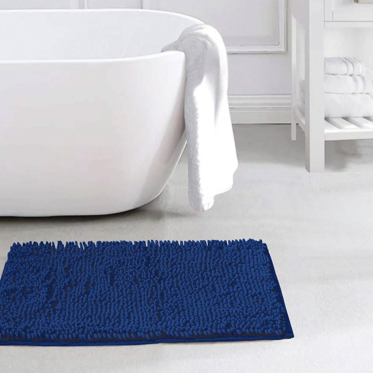 Slip-Resistant Shag Anna Chenille Soft Absorbent Bath Mat Bathroom Rug 17" x 24"