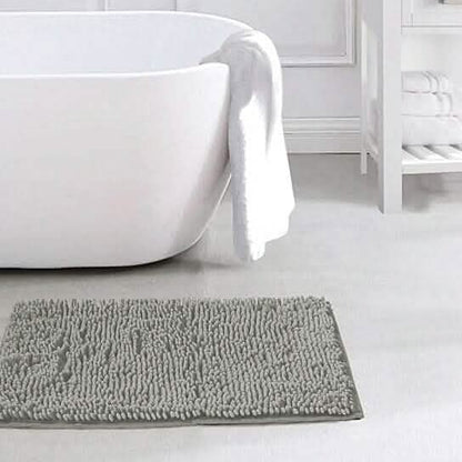 Slip-Resistant Shag Anna Chenille Soft Absorbent Bath Mat Bathroom Rug 17" x 24"
