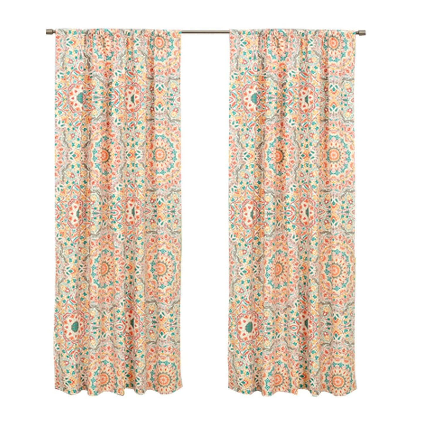 2-Piece Set: Sloane Street Cozumel Medallion Window Curtain Panel Pair