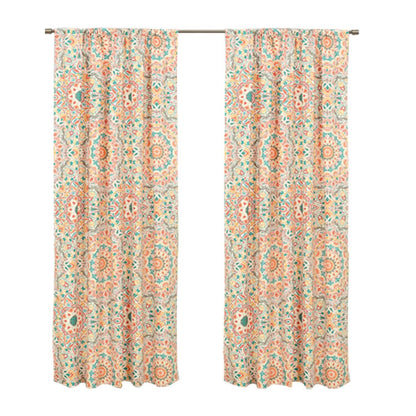 2-Piece Set: Sloane Street Cozumel Medallion Window Curtain Panel Pair