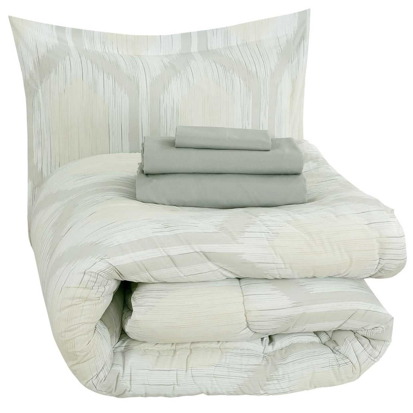 Sloane Street Hexagon Strié Stripe Reversible Bed in a Bag