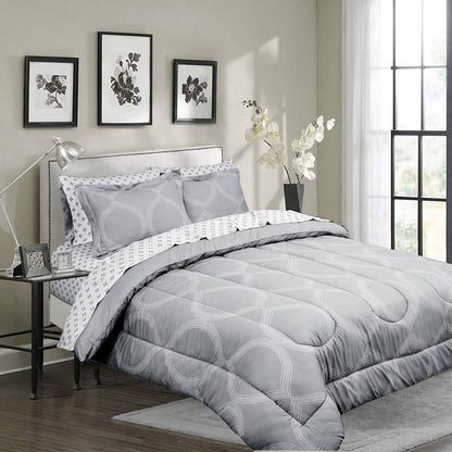 Sloane Street Ogee Bed in a Bag with Solid Reverse Comforter