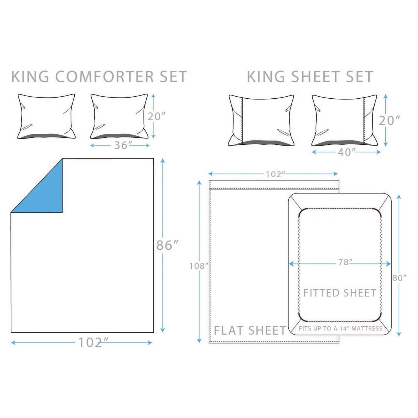 Sloane Street Ogee Bed in a Bag with Solid Reverse Comforter