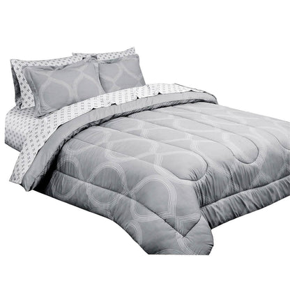 Sloane Street Ogee Bed in a Bag with Solid Reverse Comforter