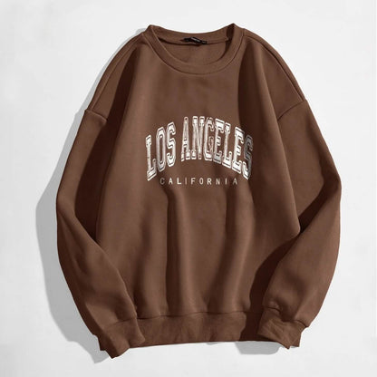 Slogan Graphic Thermal Lined Sweatshirt