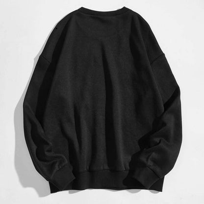 Slogan Graphic Thermal Lined Sweatshirt