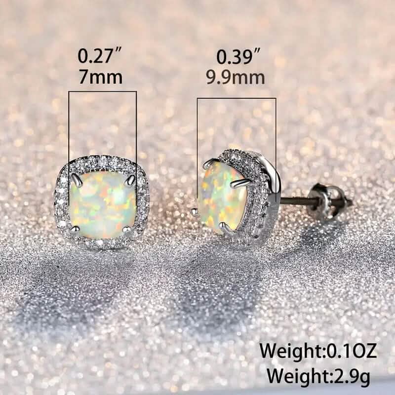 Small Exquisite Square Zirconia Earrings