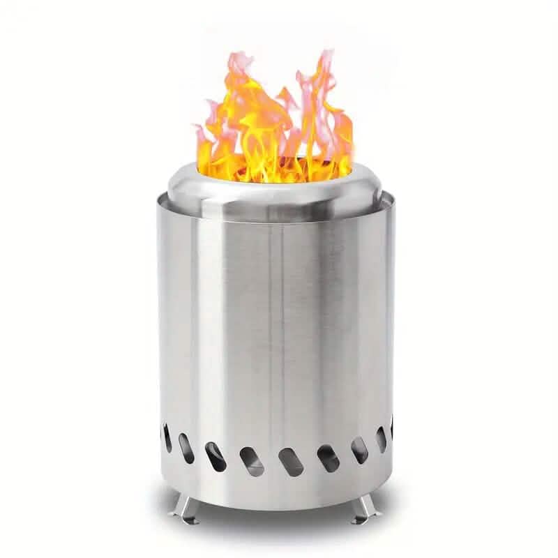 Small Portable Table Fire Pit with Stand & Carry Bag