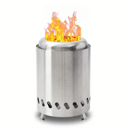 Small Portable Table Fire Pit with Stand & Carry Bag
