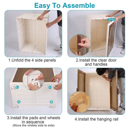 Small Wardrobe Closet with Magnetic Design