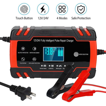 Smart Automatic Battery Charger with LCD Display