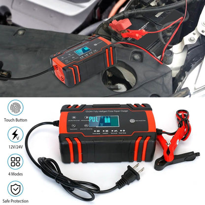 Smart Automatic Battery Charger with LCD Display