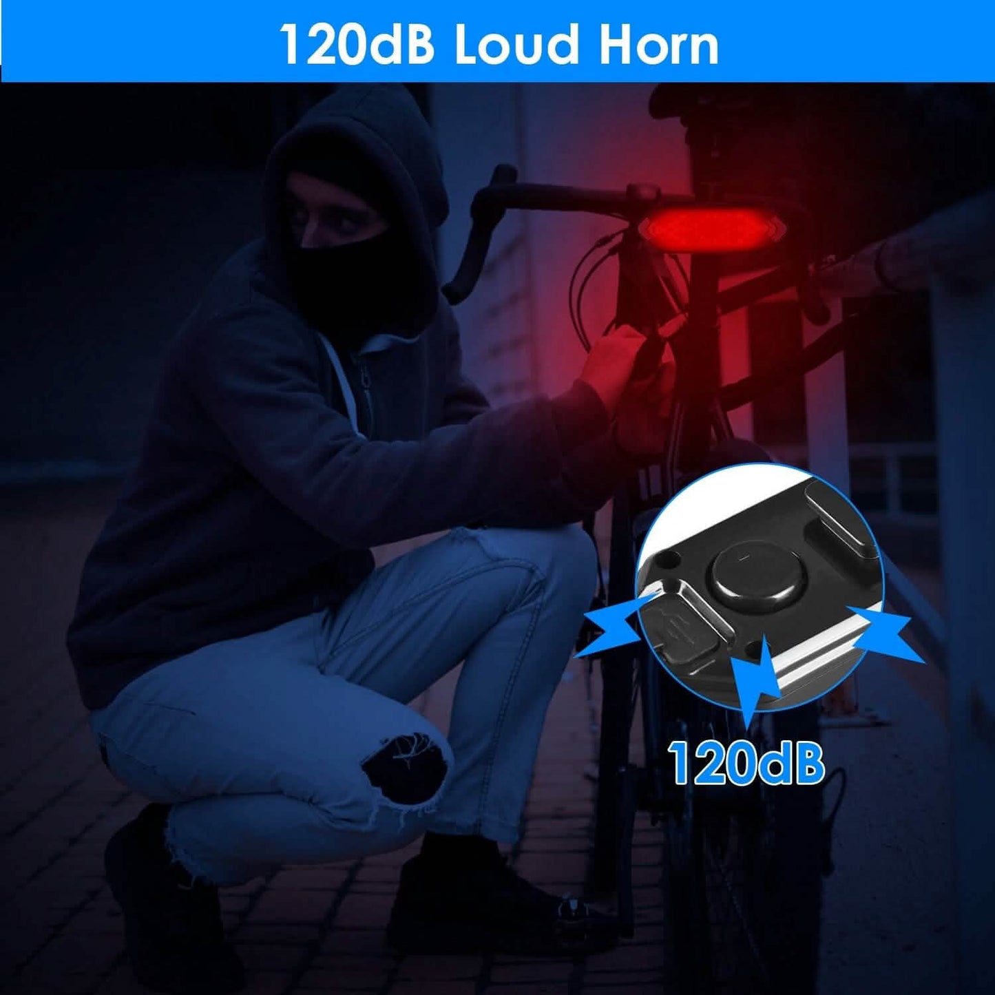 Smart Bike Tail Light USB Rechargeable LED Bicycle Rear Light