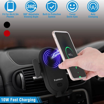 Smart Car Wireless Charger Auto Sensing Phone Holder 10W Qi Fast Charging Air Vent