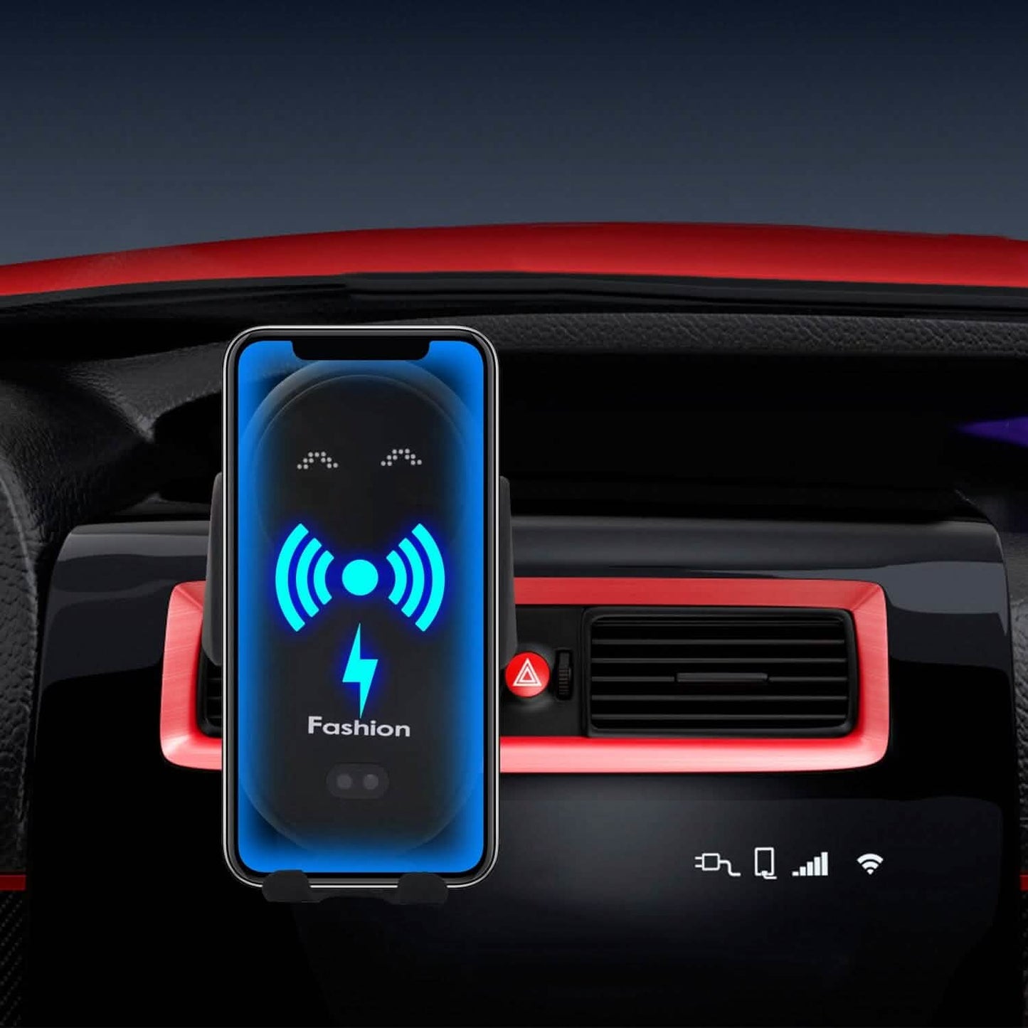 Smart Car Wireless Charger Auto Sensing Phone Holder 10W Qi Fast Charging Air Vent