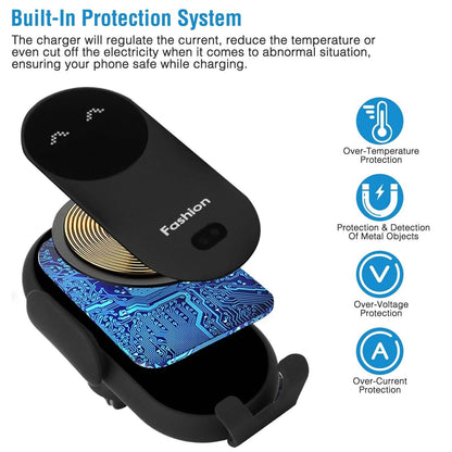 Smart Car Wireless Charger Auto Sensing Phone Holder 10W Qi Fast Charging Air Vent