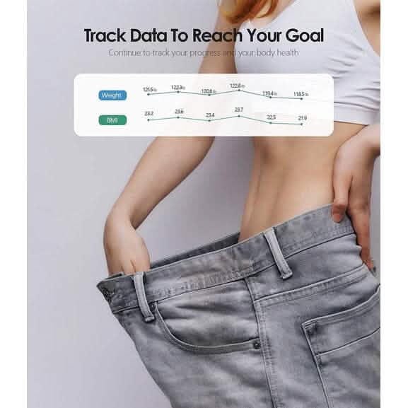 Smart Digital Bathroom Scale with Heart Rate Tracking, Body Fat, BMI with App