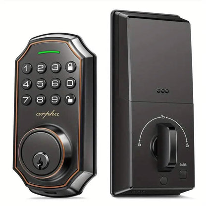 Smart Keypad Door Deadbolt Lock Set with 100-Code Keyless Entry and Anti-Peeking Password
