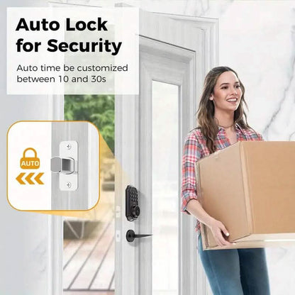 Smart Keypad Door Deadbolt Lock Set with 100-Code Keyless Entry and Anti-Peeking Password
