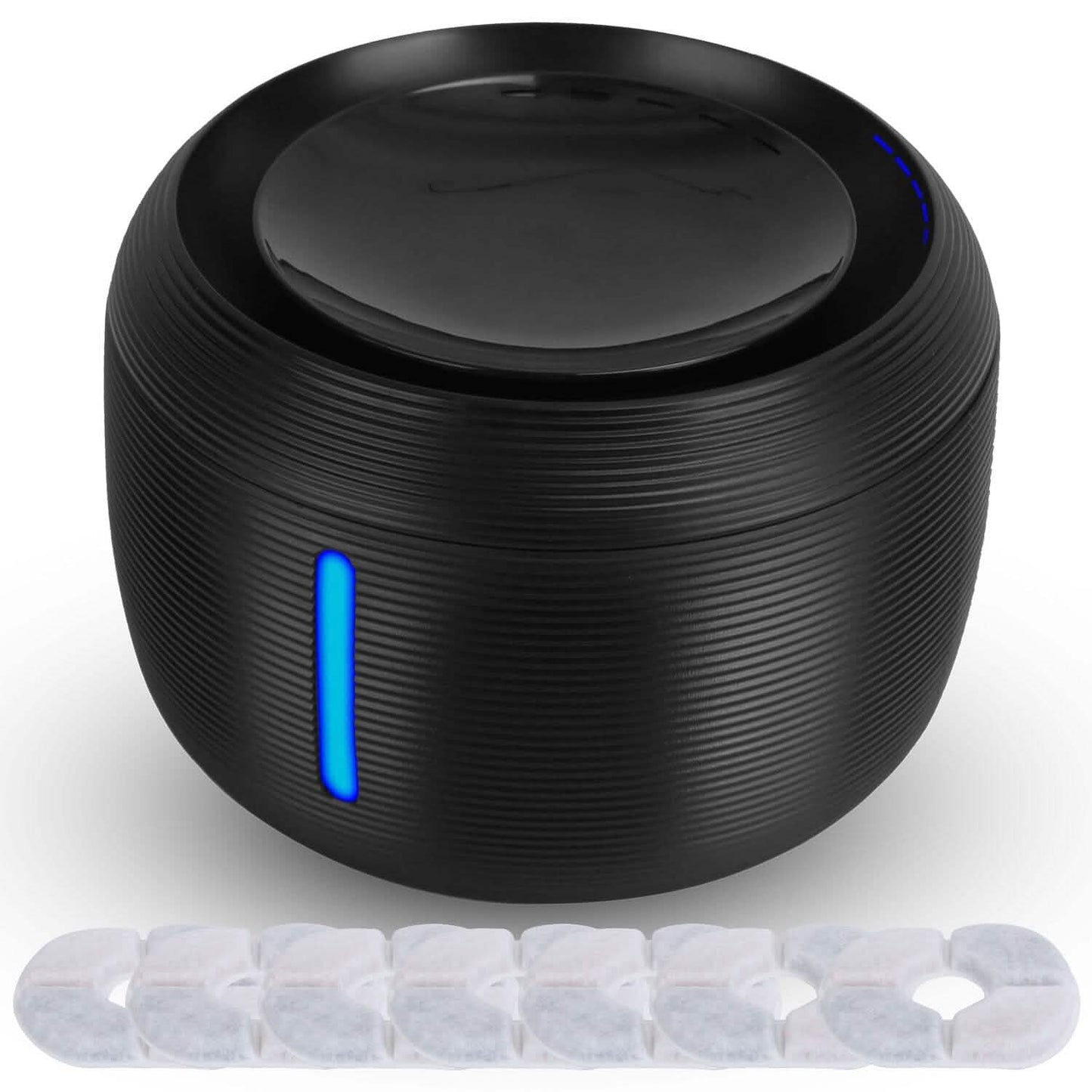 Smart Pet Drinking Fountain with LED Light 7-Pack Replaceable Water Filters