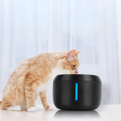 Smart Pet Drinking Fountain with LED Light 7-Pack Replaceable Water Filters