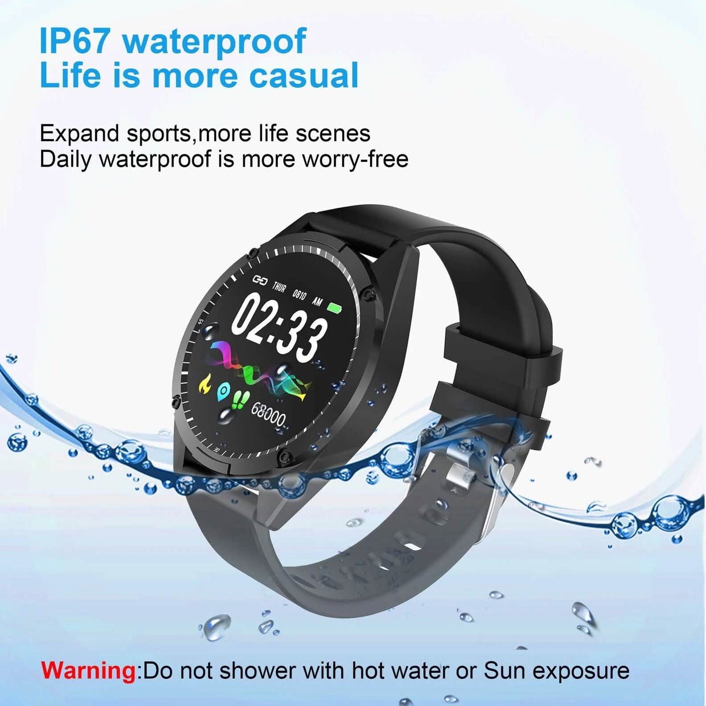Smart Sport Watch Activity Tracker with Blood Pressure Heart Rate Sleep Monitor