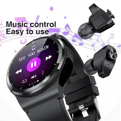 Smart Watch with Earbuds 1.28 inch Waterproof Bluetooth Fitness Watch