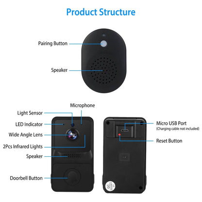 Smart Wireless WiFi Ring Doorbell