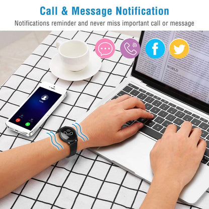 Smartwatch Fitness Tracker 1.08" Touch Screen