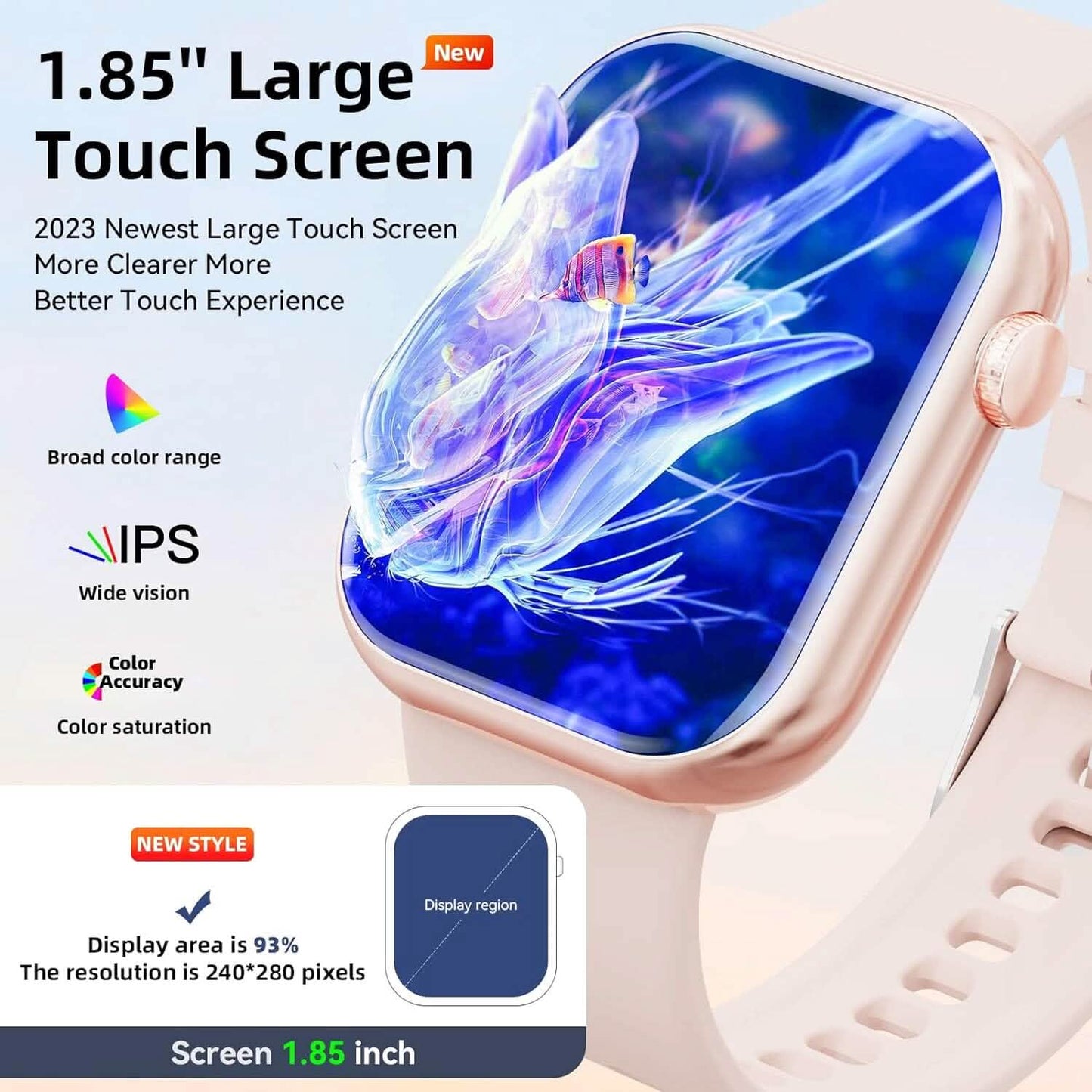 Smartwatch Sport Mode Pink  (Refurbished)