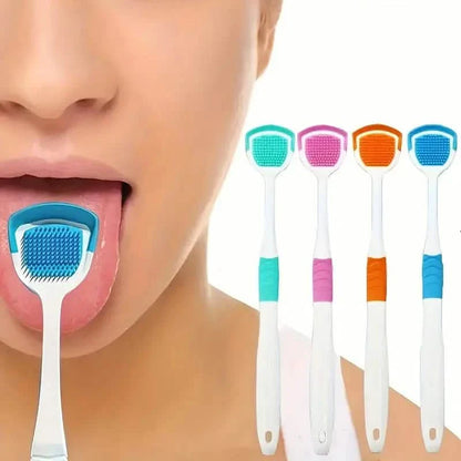 Soft Silicone Tongue Scraper Cleaning Toothbrush