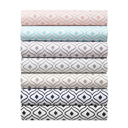 Soft Two-Tone Diamond Print Deep Pocket Sheet Sets