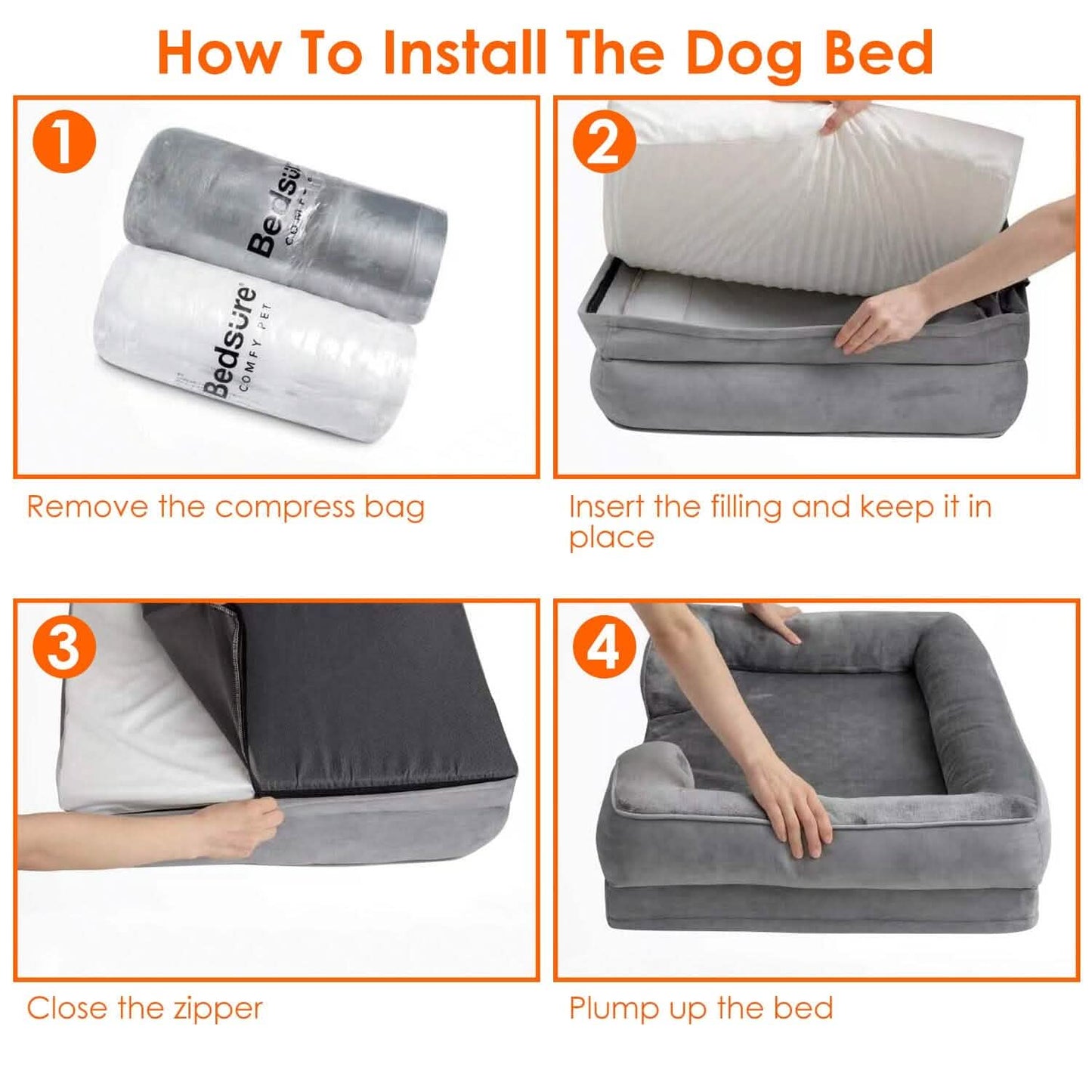 Soft Warm Plush Puppy Cozy Nest Sofa Non-Slip Bed Cushion Mat