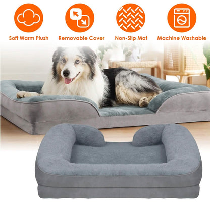 Soft Warm Plush Puppy Cozy Nest Sofa Non-Slip Bed Cushion Mat