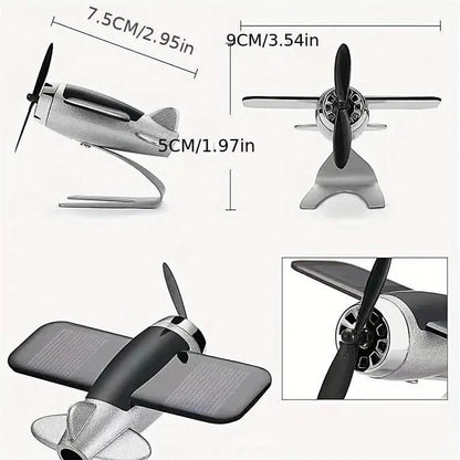 Solar Airplane Creative Car Decoration