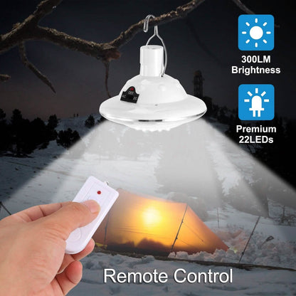 Solar Camping Light Hanging LED Bulb Lamp