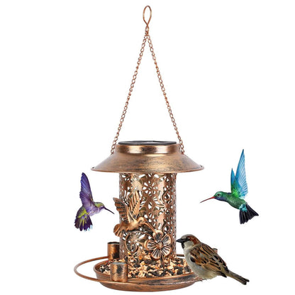 Solar Decorative Hanging Bird Feeder Lantern