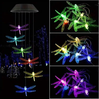 Solar Dragonfly Wind Chimes Lights