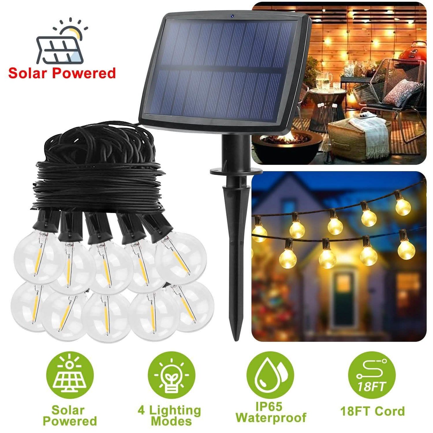 Solar Globe String Light Waterball LED