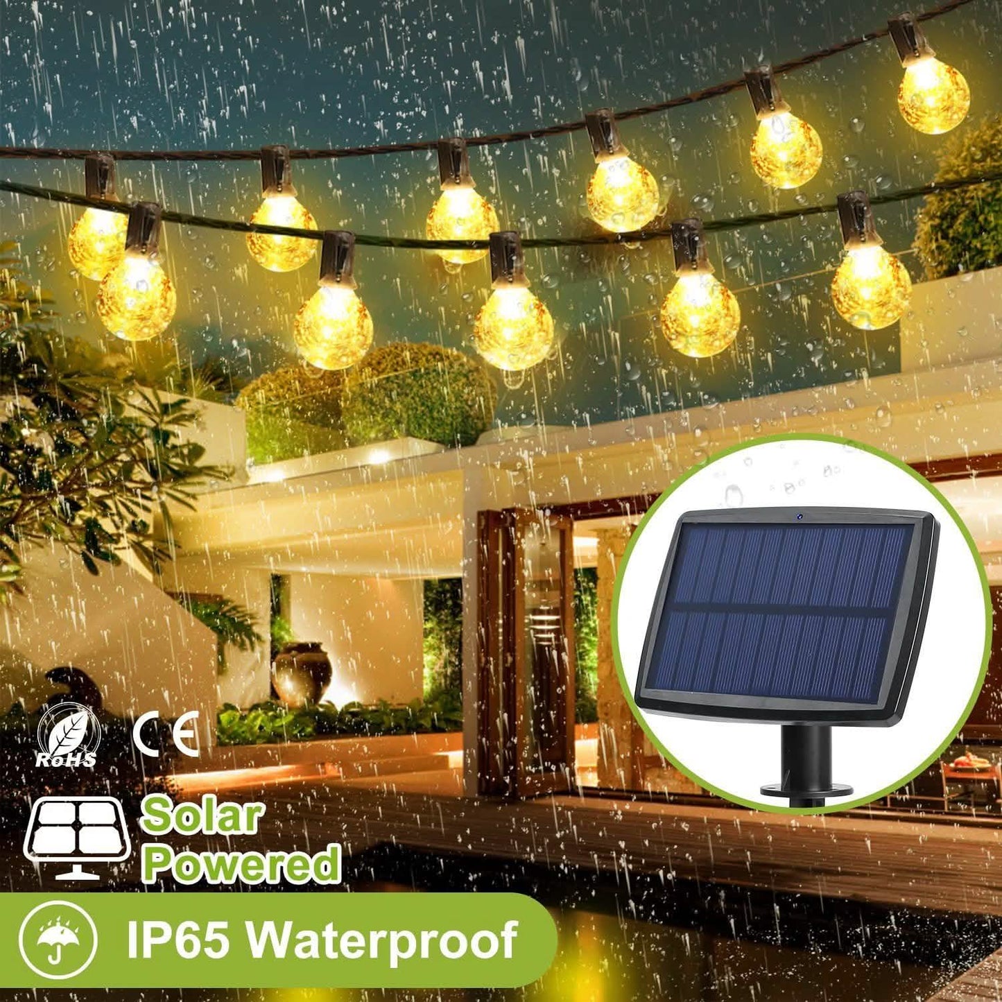 Solar Globe String Light Waterball LED