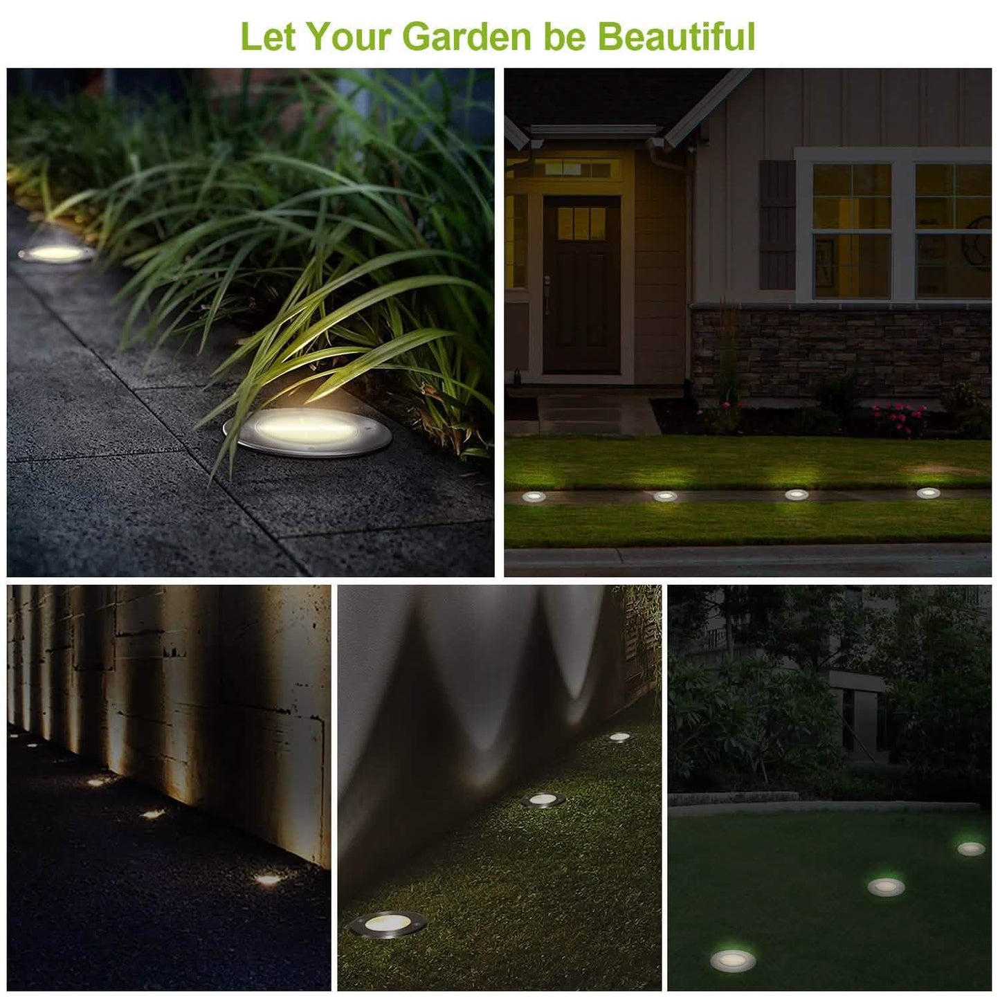 Solar LED Disk Lights IP44 Water Resistant Light Sensor