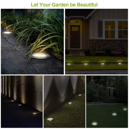 Solar LED Disk Lights IP44 Water Resistant Light Sensor