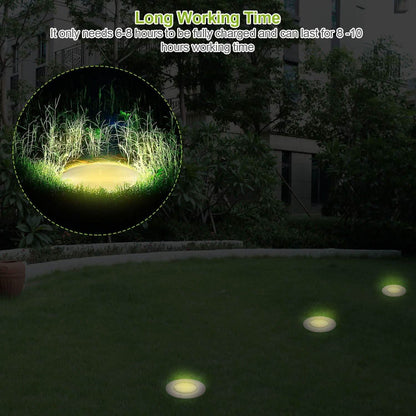 Solar LED Disk Lights IP44 Water Resistant Light Sensor