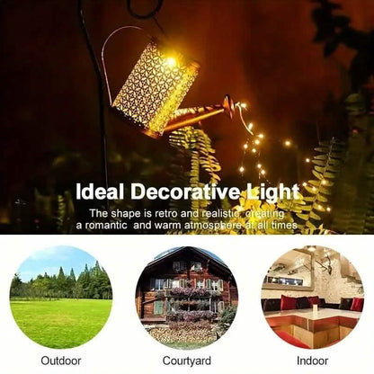 Solar LED Watering Can String Lights