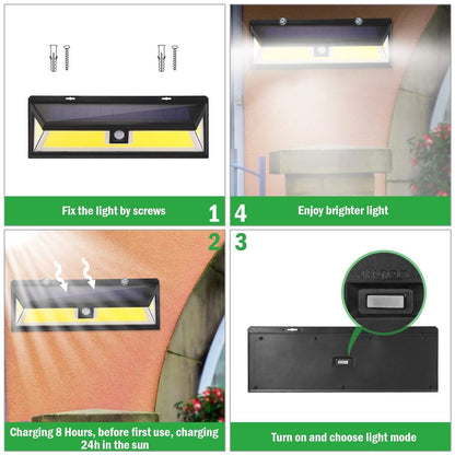 Solar Lights 180 LEDS Solar Wall Light