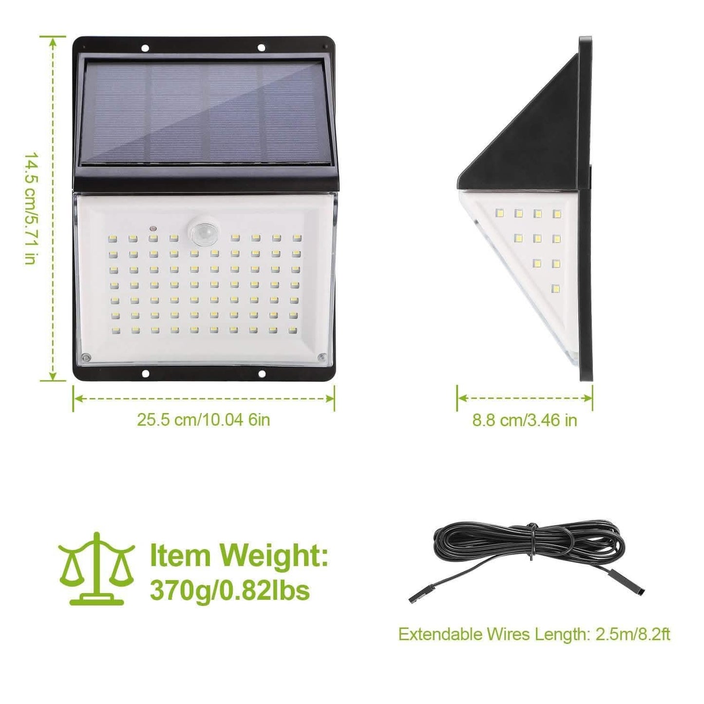 Solar Lights 88 LEDs Outdoor Wall Lamps